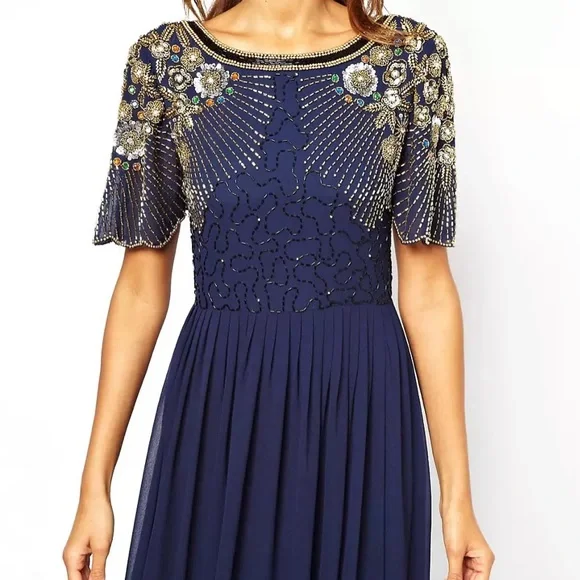 ASOS | Dresses | Virgo Lounge Maxi Dress Size 4 Us Size 8 Uk | Poshmark